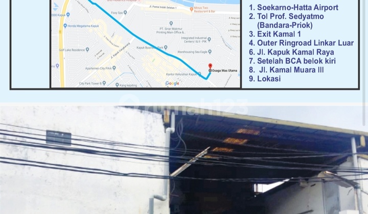 Di Jual Pabrik Gudang Di Muara Kamal 1064.0 m² SHM 2