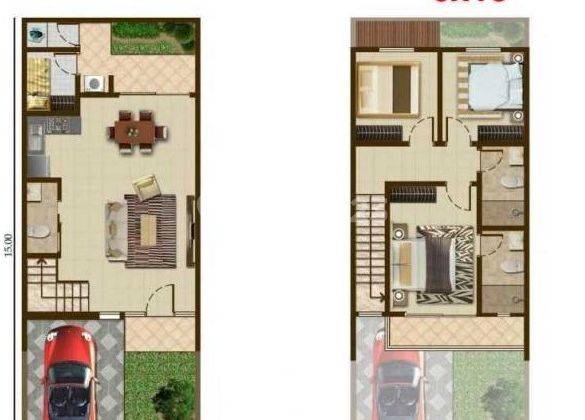 Disewakan Super Murah Rumah Cluster 2 Lantai Pik 2 Ukuran 6x15 2