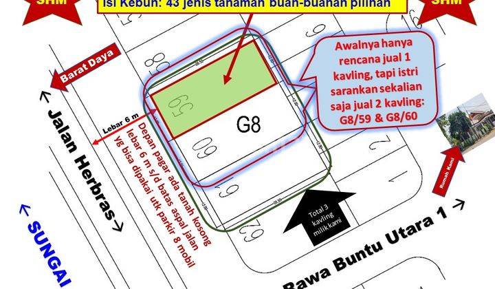 Kavling 3 Blok Cocok Buat Usaha akses Strategis di BSD Griya Loka 1