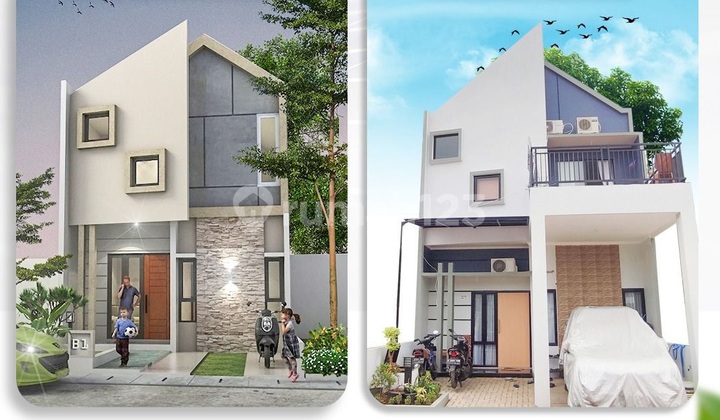 Hunian 2 Lantai Dengan Akses Jalan 2 Mobil