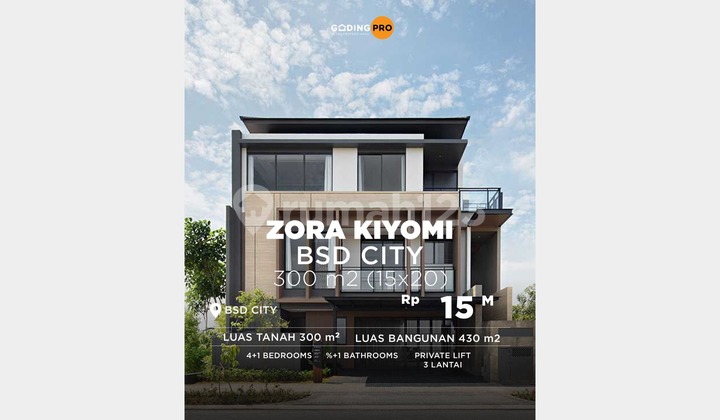 Dijual Rumah Mewah Hook 3 Lt 15x20 Siap Huni Cluster Kiyomi Bsd Dijual Rumah Mewah Hook 3 Lt 15x20 Siap Huni Cluster Kiyomi Bsd