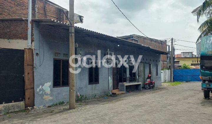 Tanah + kantor + Gudang dijual strategis nol jalan daerah berbek brigjen katamso 1