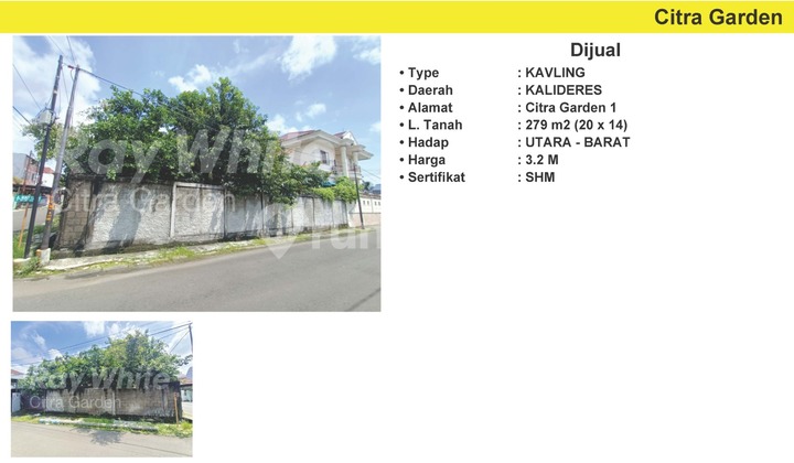 Kavling Citra Garden di Bawah NJOP