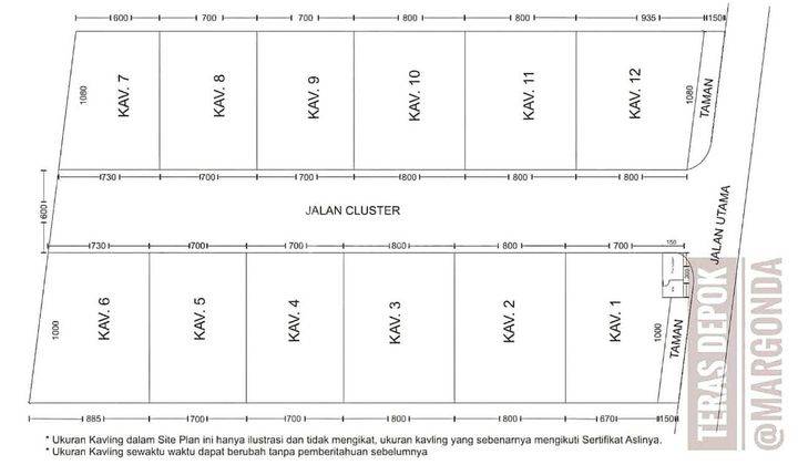 Kavling Murah Dalam Cluster Selangkah ke Toll Dan Margocity Depok 2