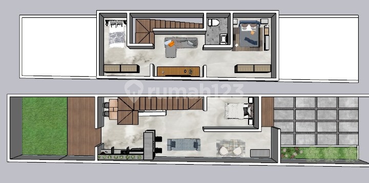 2-Storey Concept House Ready to Build in the Center of Bandung City SHM 2