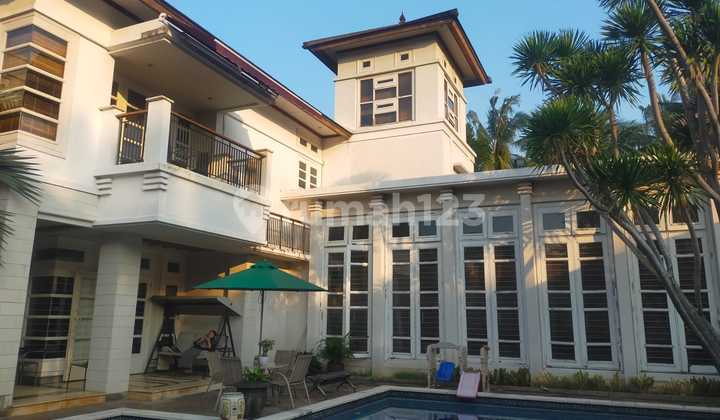 Large Luxury House with Hook, Swimming Pool, River Park in Bintaro, South Tangerang, SHM Negotiable