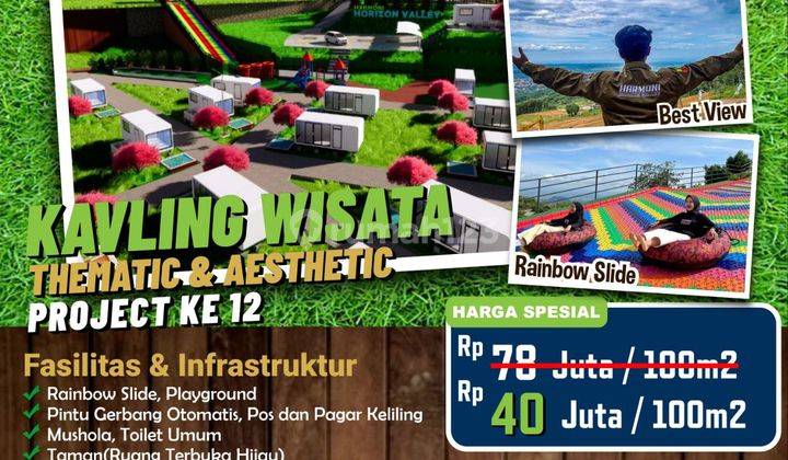 Jual Tanah Murah Kavling Eksklusif Fasilitas Rainbow Slide 1