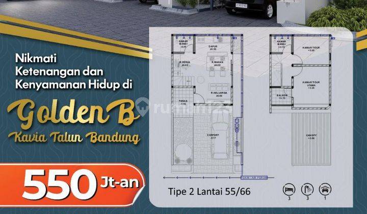 Golden B Kavia Talun Rancaekek Hunian Mewah 2 Lantai 500 Jtan Dekat Samsat Rancaekek Bandung Timur 1