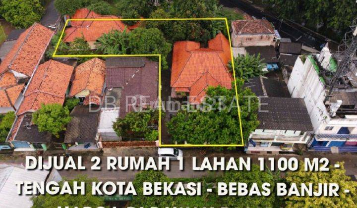 DIJUAL Lahan 1100 m2 isi 2 rumah Tengah Kota Bekasi 1