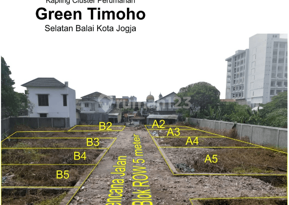 Tanah Jogja Kota Dekat Balai Kota Timoho Jalan Kusumanegara 1