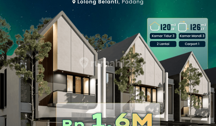 Town House Modern Bernuansa Villa Di Tengah Kota Padang, Lolong Belanti 1