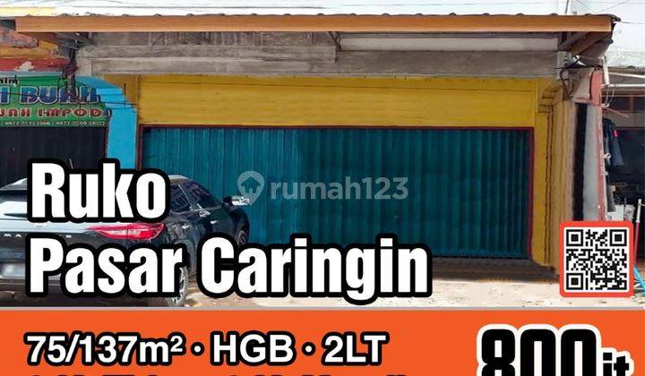 Dibawah Harga NJOP Harus Terjual Bulan Ini Ruko di Pasar Induk Caringin