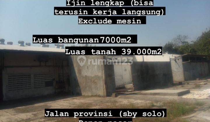 Pabrik Mie Mojoagung luas 3,99 HA 0 Jalan Provinsi SHM 2