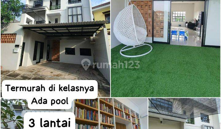 DI JUAL RUMAH 3LANTAI DI LENGKAPI POOL. HUNIAN ASRI CITRAGRAN CIBUBUR. 1