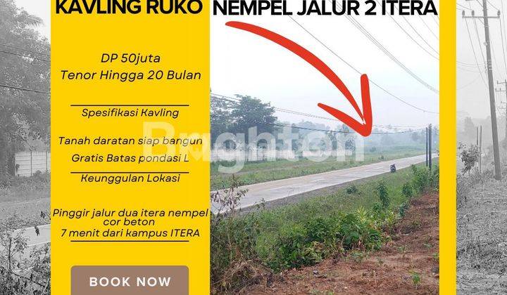 KAVLING RUKO PINGGIR JALAN JALUR 2 ITERA 2