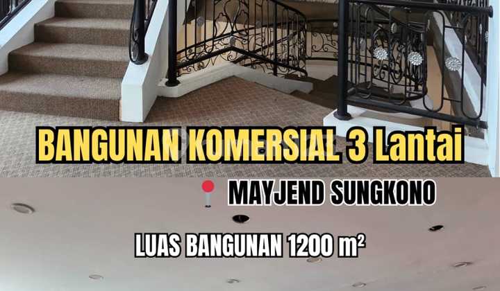 Dijual Bangunan Komersial Mayjend Sungkono 3 Lantai