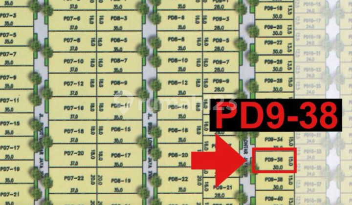 TURUN HARGA !! KAVLING Bentuk tanah kotak VBR 2 - PAKUWON INDAH