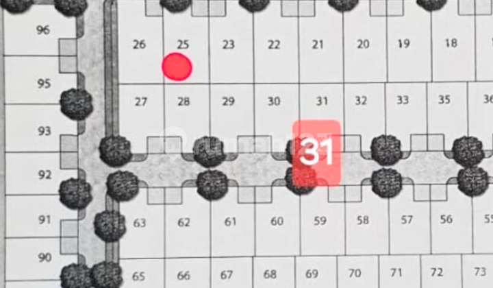 Dijual tanah kavling di Graha Natura blok Gardenia blok D