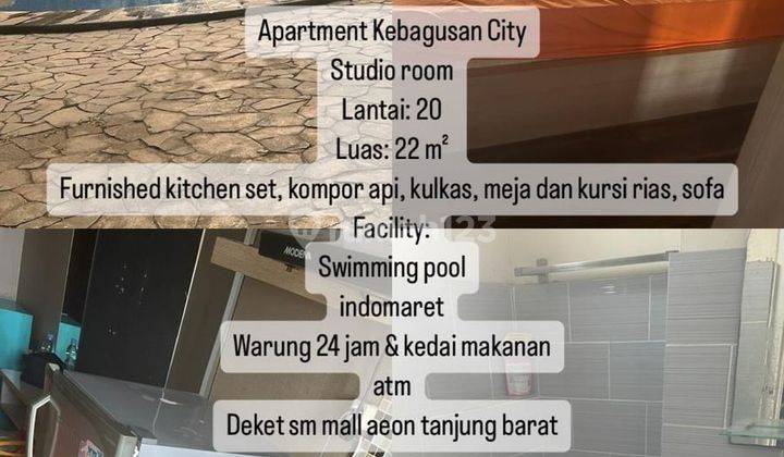 Dijual Apartemen Kebagusan City 1