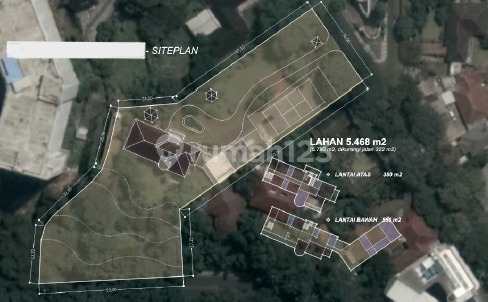 Rumah Luas Asri Ada Lapangan Tenis Sayap Dago