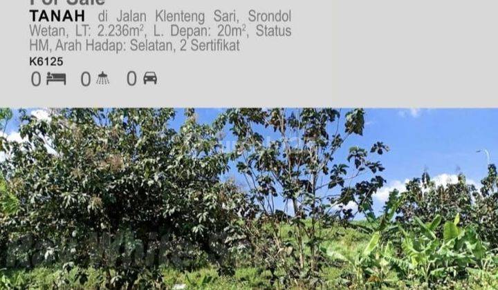 Dijual Tanah di Daerah Sekitar Graha Estetika, Banyumanik Banyumanik, Semarang 1