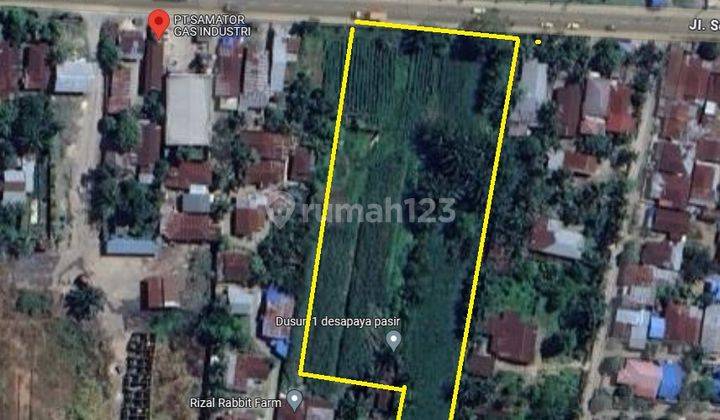 Tanah Kavling Pinggir Jalan Raya Soekarno Hatta KM.90 Tebing Tinggi  1