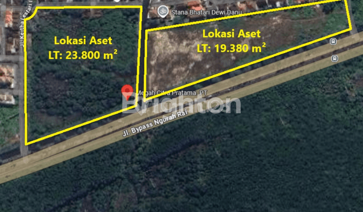 Tanah 4,3 Ha Hanya 15 Jt/M² di Jl. Bypass Nugrah Rai Denpasar Selatan