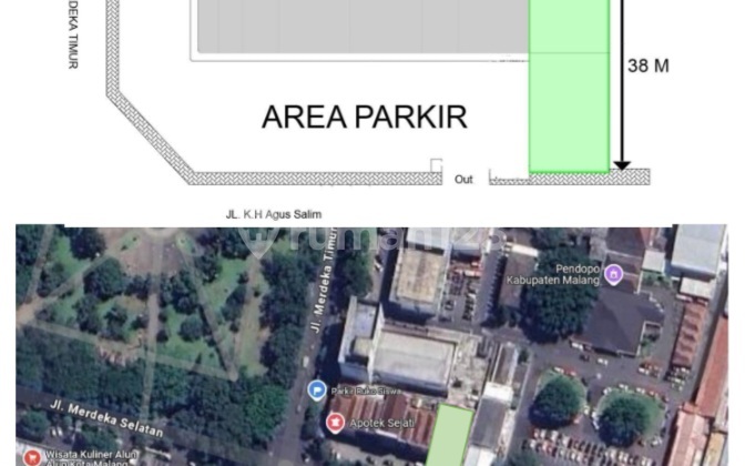 Large Building Area 569M² Land Area ±1200M² Malang City Center - Premium Location