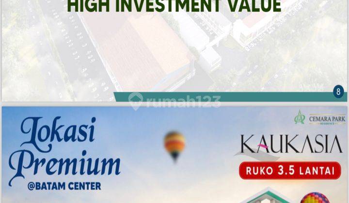 Dijual Ruko Baru 3,5 Lt. Kaukasia Batam Centre 1