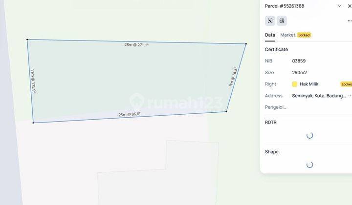 Dijual Tanah 500 m² SHM Di Lingkungan Villa Seminyak CN 2