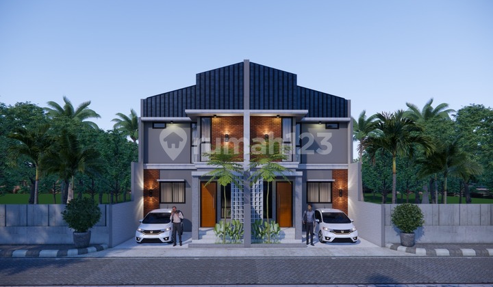 Dijual rumah bangunan baru industrialis minimalis tingkat murah di pekayon bebas banjir  1