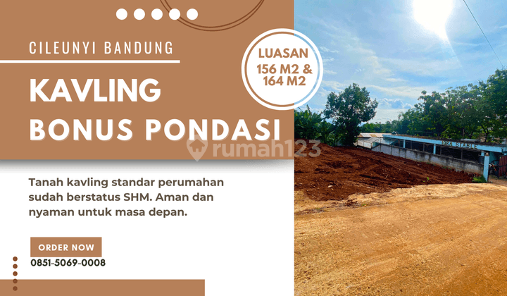 Tanah Kavling Bonus Pondasi Dekat Pintu Tol Cileunyi 1