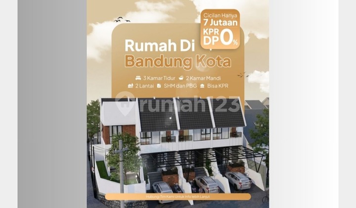 3 Bedroom House in Bandung City with 0% Down Payment KPR, Monthly Installment Around 7 Million