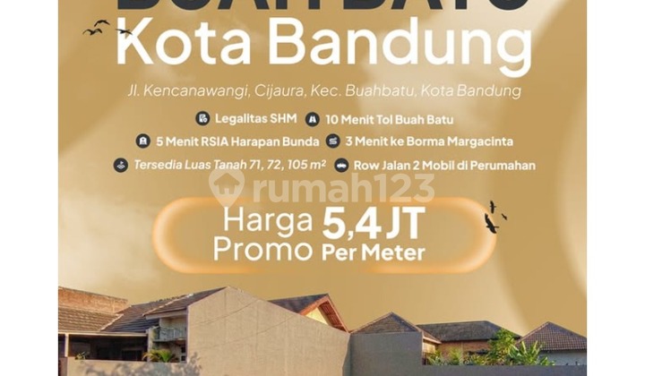 Harga Promo! Kavling SHM Strategis di Buahbatu Harga Promo! Kavling SHM Strategis di Buahbatu