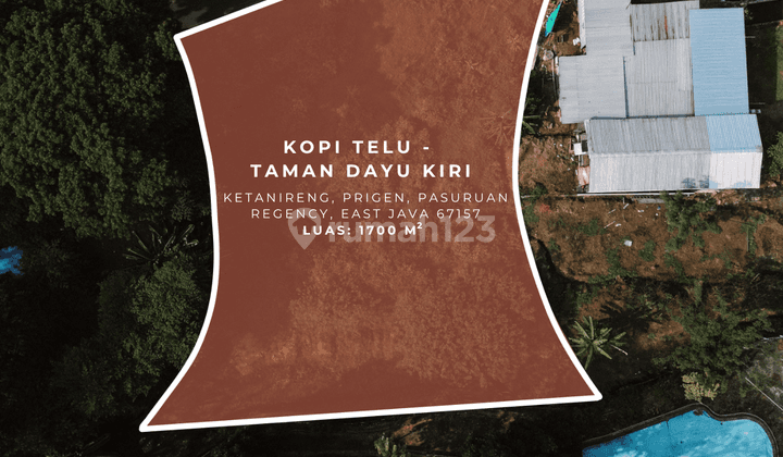 Tanah Komersial 1.700 m² di Kopi Telu, Taman Dayu Kiri, Prigen, Jawa Timur (SHM) 1