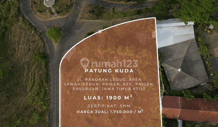 Tanah di Jl. Pandaan Ledug, Area Sawah/kebun, Prigen, Kec. Prigen, Pasuruan, Jawa Timur 67157, Pasuruan SHM 1.900 m² 1