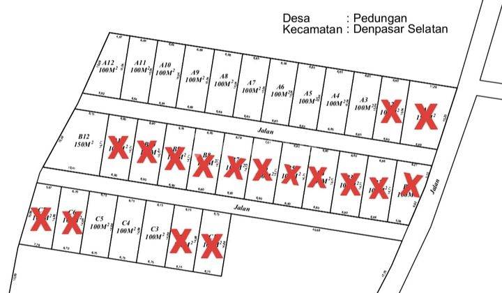 Tanah di Sesetan, Denpasar SHM 100 m² 1