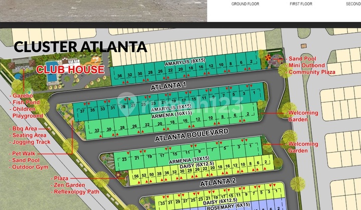 Rumah Baru Cluster Atlanta Pik 2 Blue Ivy Hoek Luas 7,5x10