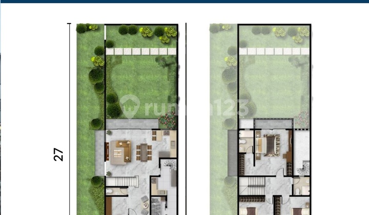 Rumah Baru Cluster Simprug Village Pik 2 Clarinet Hoek Luas 11x27