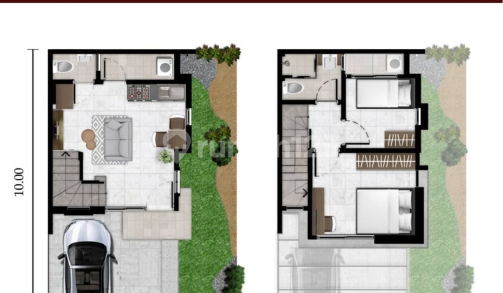 Rumah Baru Cluster Nashville Pik 2 Blue Ivy Hoek Luas 7,5x10