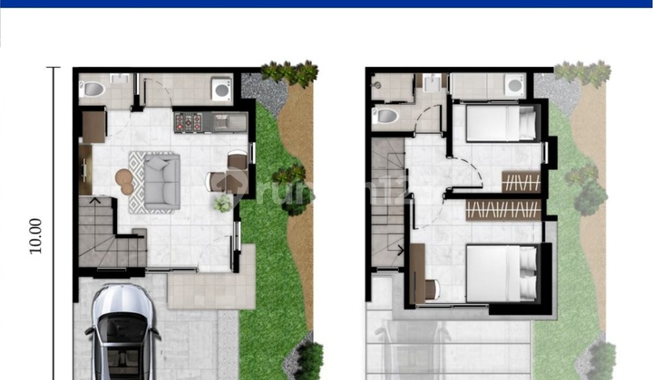 Rumah Baru Cluster Miami Pik 2 Lilac Hoek Luas 7,5x10