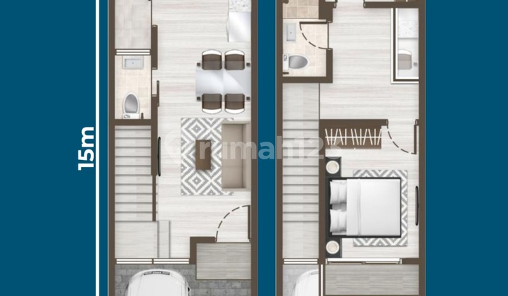 Rumah Baru Cluster Denver Pik 2 Jade Hoek Luas 7x15