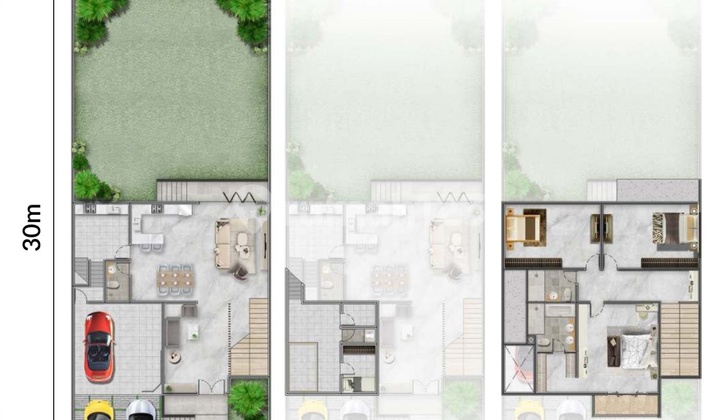 Rumah Baru Cluster Bukit Danau Indah Pik 2 Cello Badan Luas 12x30