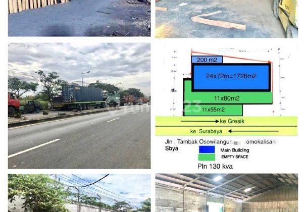 Disewakan Gudang Pabrik Kayu Tambak Osowilangun Romokalisari  1