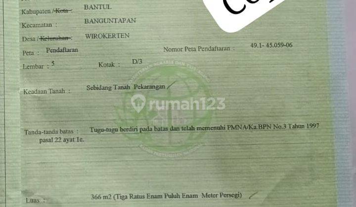 Pekarangan Murah Akses Truk Masuk ( 2