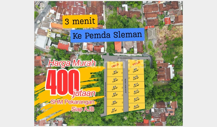 Tanah SHM Siap AJB Barat Pemda Sleman - Strategis dan Murah Tanah SHM Siap AJB Barat Pemda Sleman - Strategis dan Murah