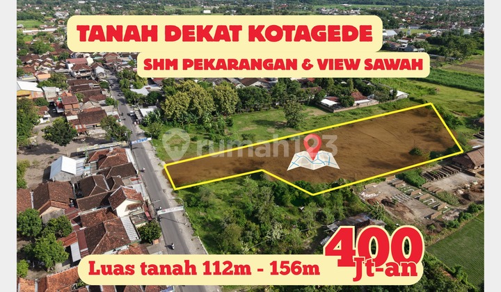 Cheapest SHM Land Near Kotagede Jogja - 200m from Rajawali Hospital