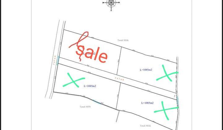 Dijual Tanah Komersil Lokasi Jalan Pantai Brawa Canggu 2