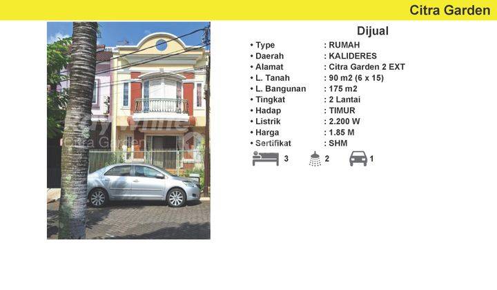 Rumah Dijual di Citra Garden 2 Ext 1