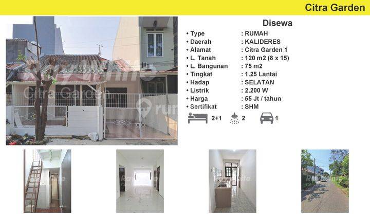 Rumah di Lingkungan Nyaman Disewa di Citra Garden 1 2